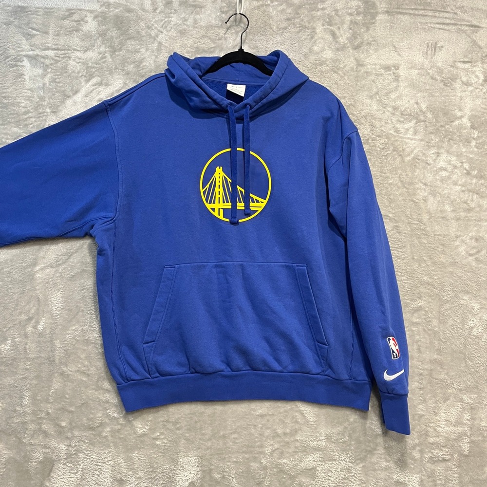 Nike Golden State Warriors‎ Hoodie Mens Large Blue NBA 75th Anniversary Fleece